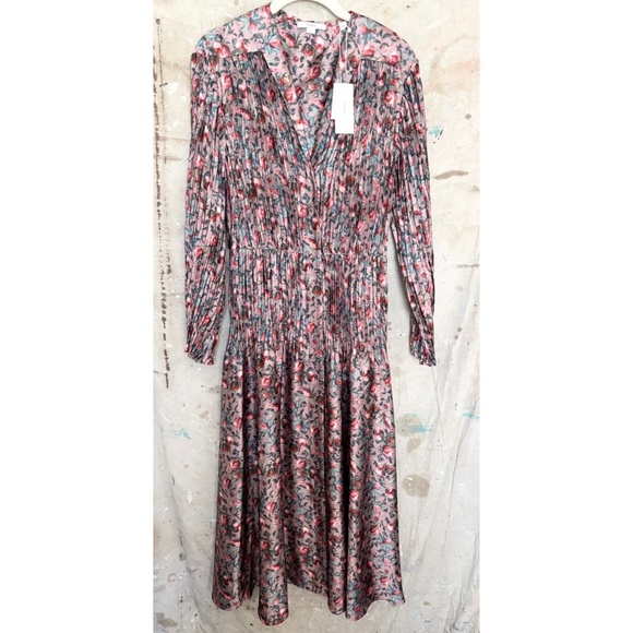 Vince Berry Blooms Pleated Shirt Dress - Picture 2 of 4